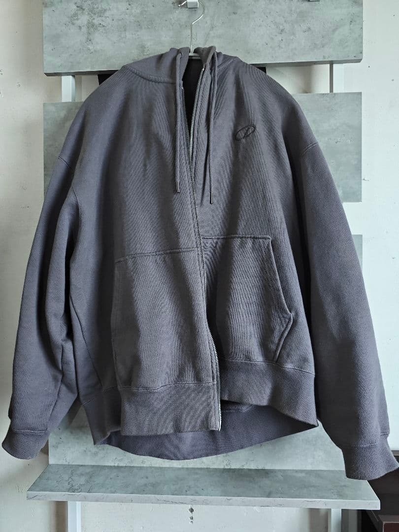 CLEL ヘビーウェイト ロゴ刺繍 フルジップパーカー XS