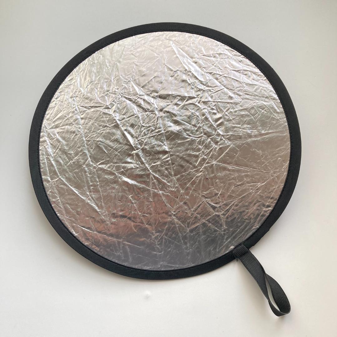 リバーシブル レフ板 シルバー ゴールド 折りたたみ式 約30cm