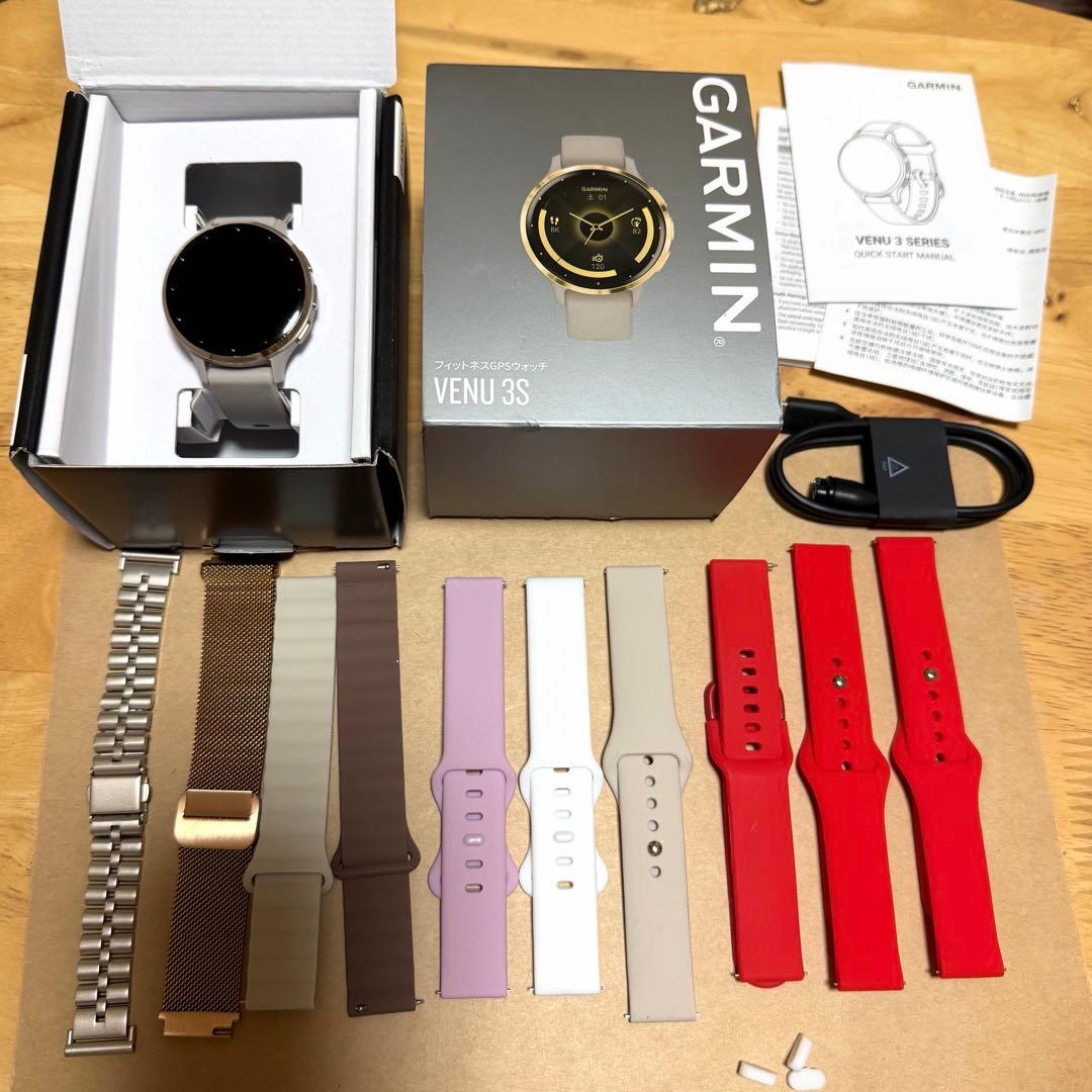 GARMIN Venu 3S 美品 未使用ベルト 付属品完備