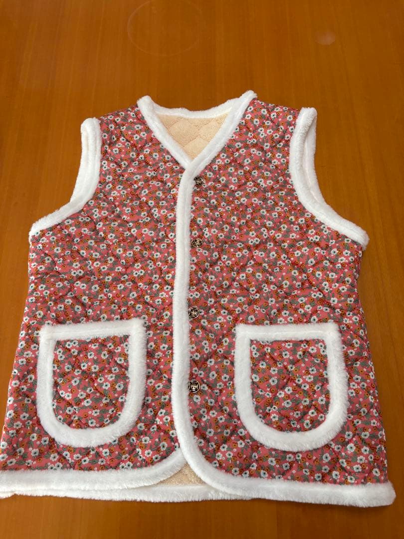 韓国 キムジャンチョッキ ハルモニチョッキ ハルモニベスト 防寒 花柄 FREE