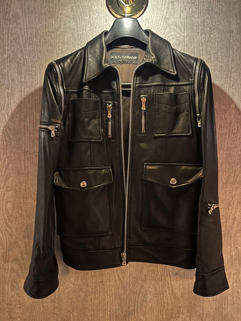 DOLCE&GABBANA ドルガバ　レザージャケット　ラム　ライダース