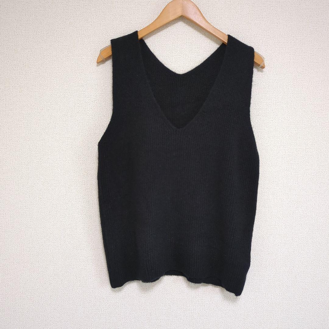 MINIMINISTORE Vネック ニットベスト ブラック
