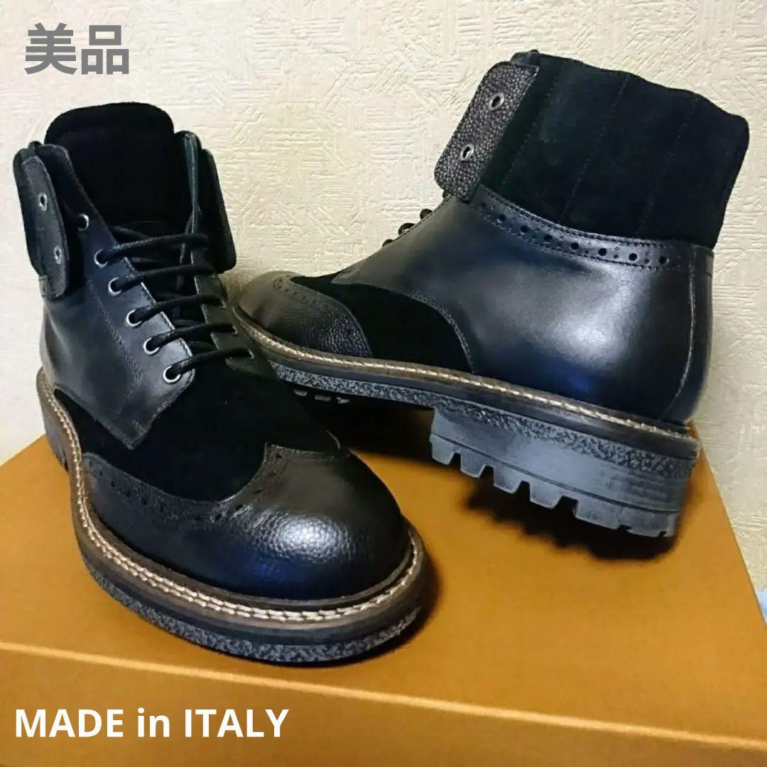 極美品 ENRICO FANTINI Mix leather boots ブーツ