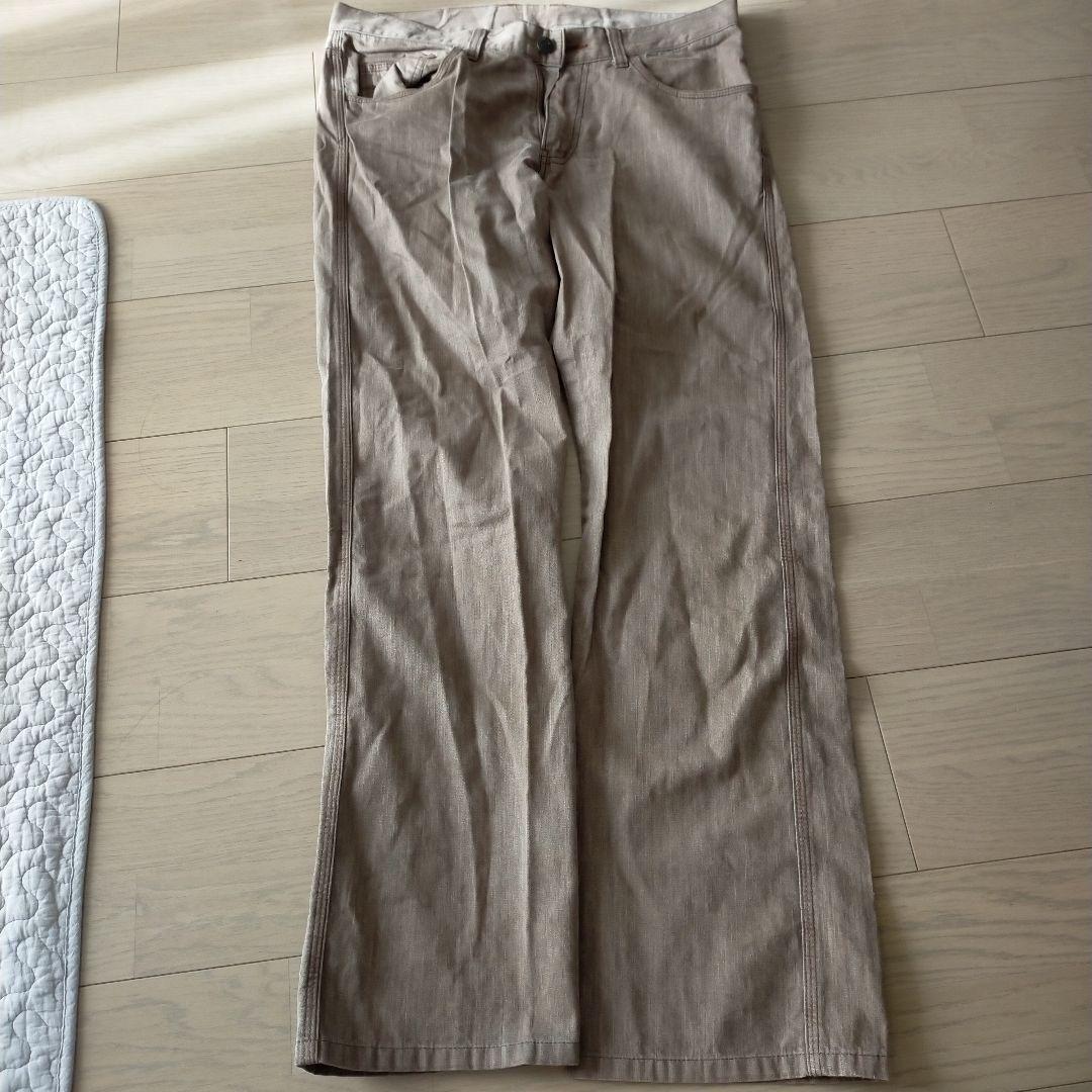 メンズ ベージュ ストレートデニム