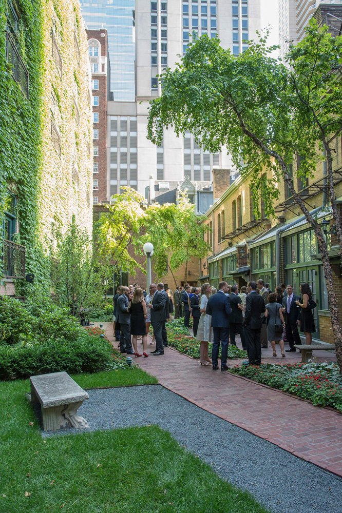 Cocktails in Courtyard