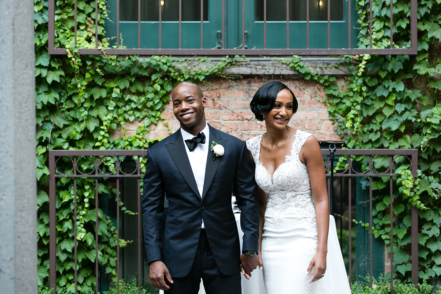 Couple in Courtyard