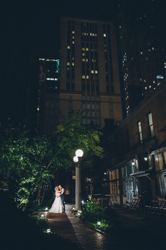 Couple in Courtyard at Night