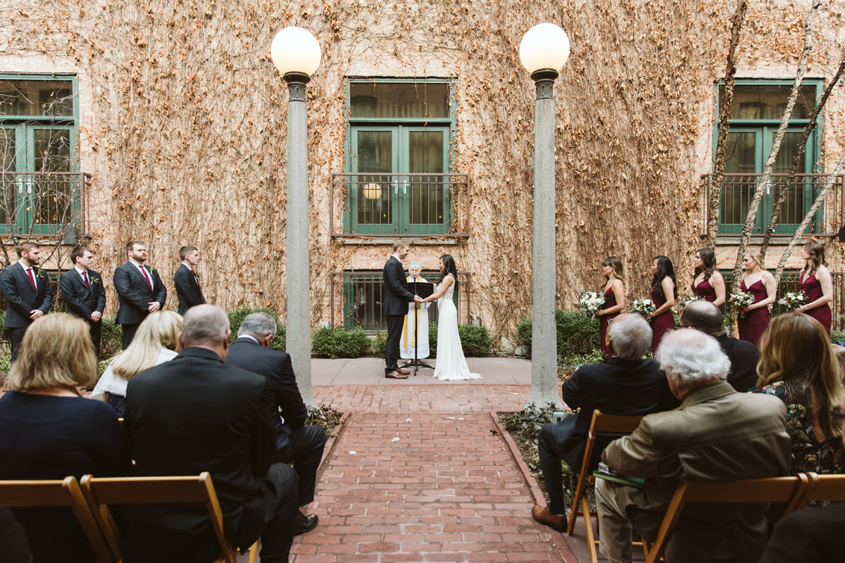 Ceremony in courtyard