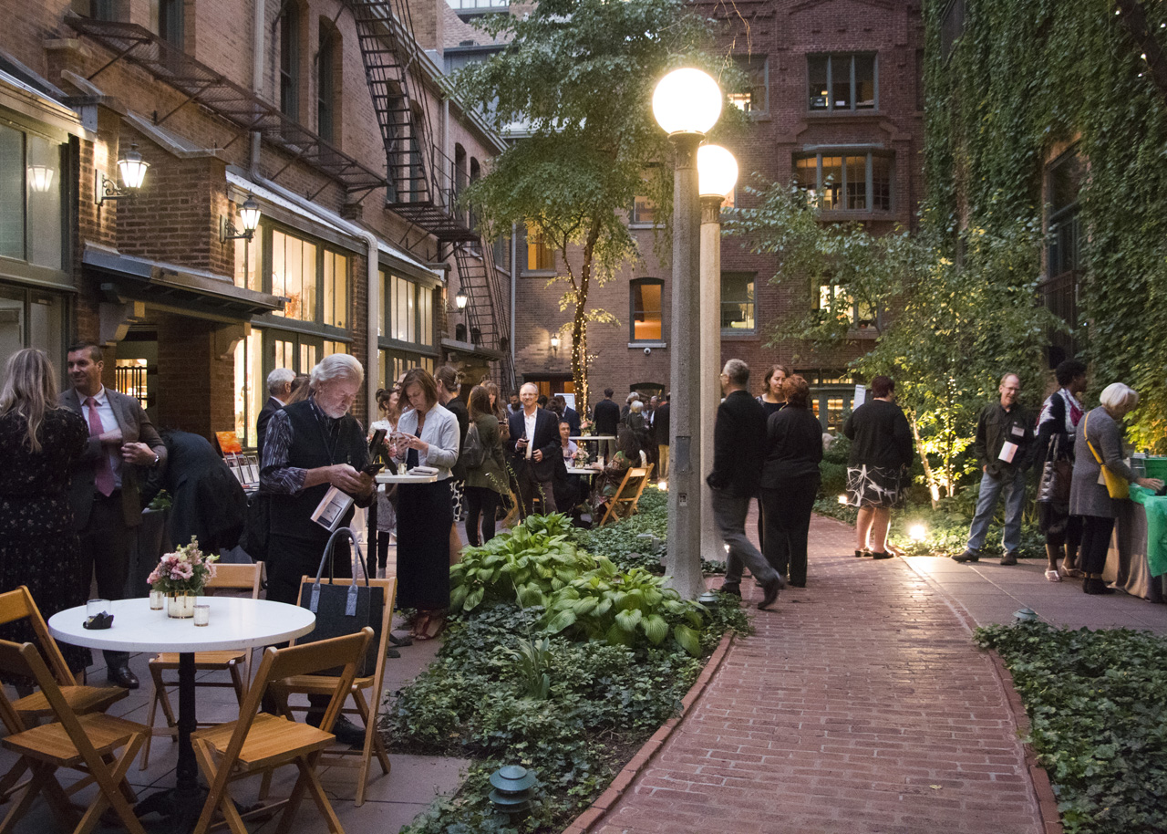 Cocktail Hour in Courtyard