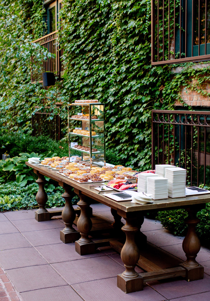 Food Station in Courtyard