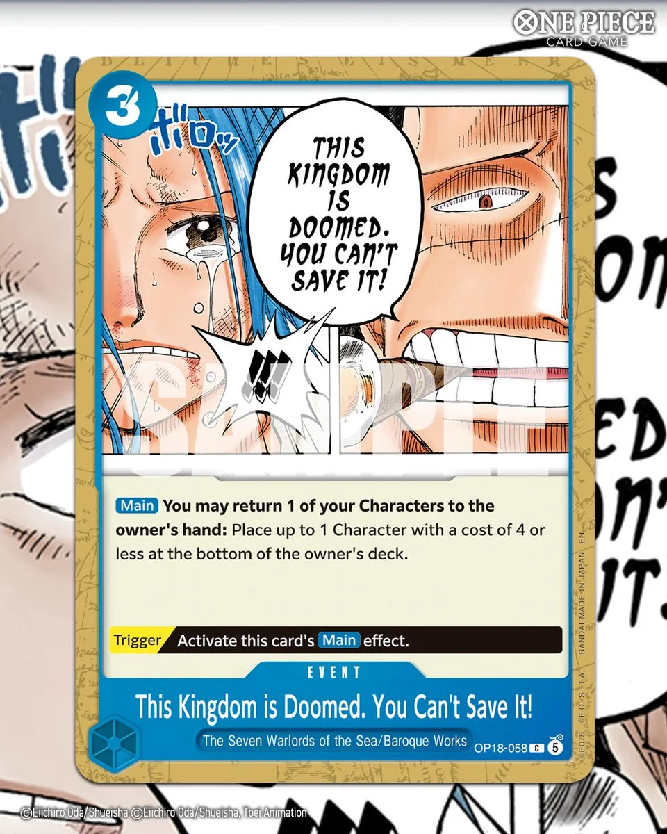 《ONE PIECE CARD GAME》OP-18「神の支配」公開角色卡「ゾロ＆狙擊王」，11 月 21 日發售