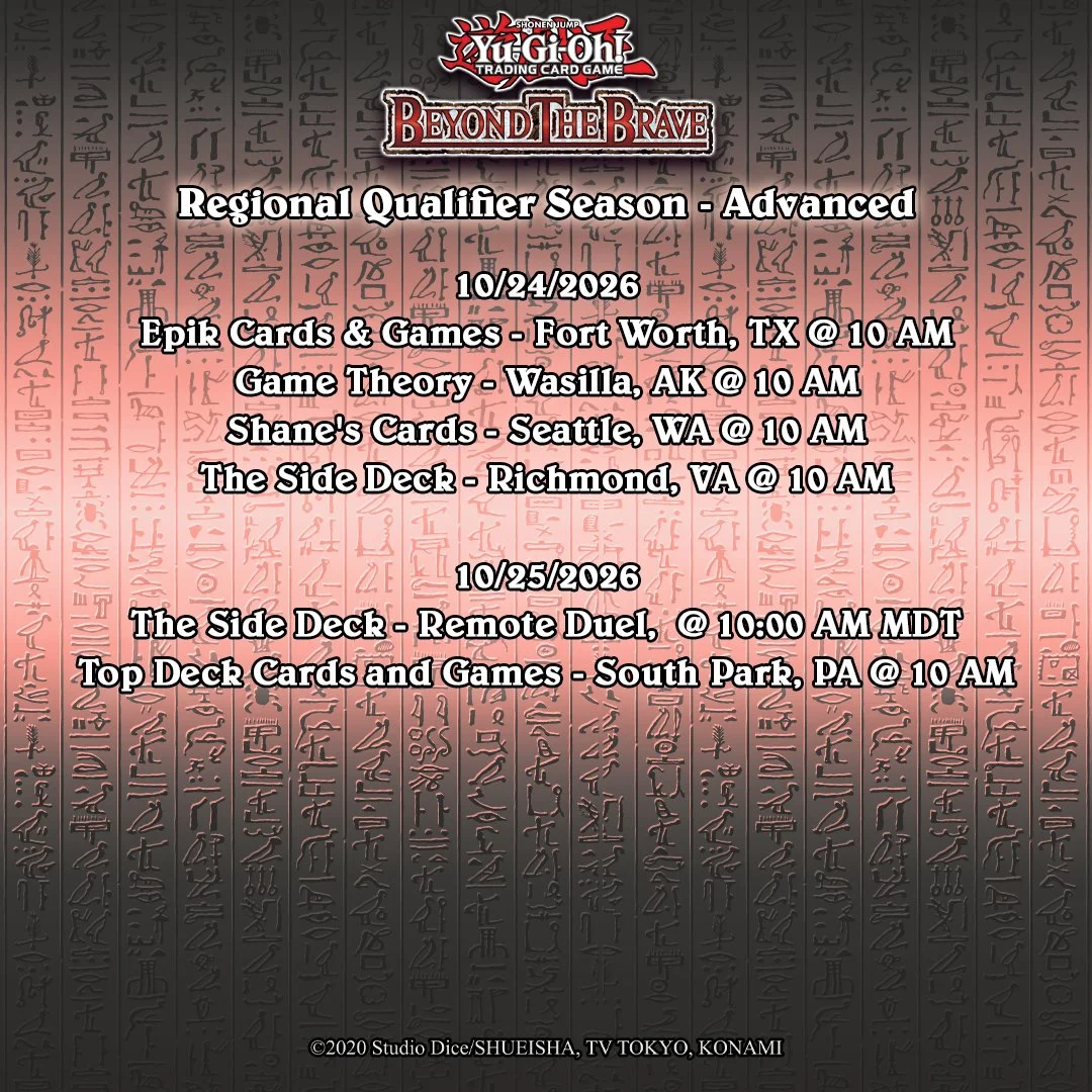 《遊戲王 TCG》Beyond the Brave Advanced 與 Genesys 區域資格賽本週末舉行，爭取 2027 年 WCQ 或 Genesys Championship 邀請