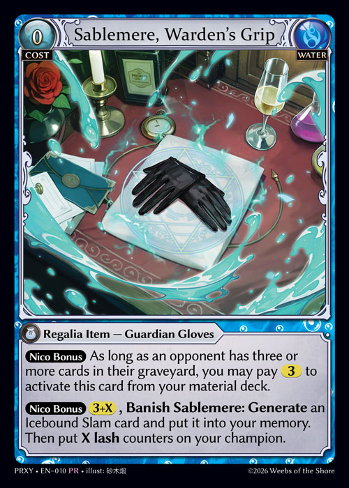 Sablemere, Warden’s Grip