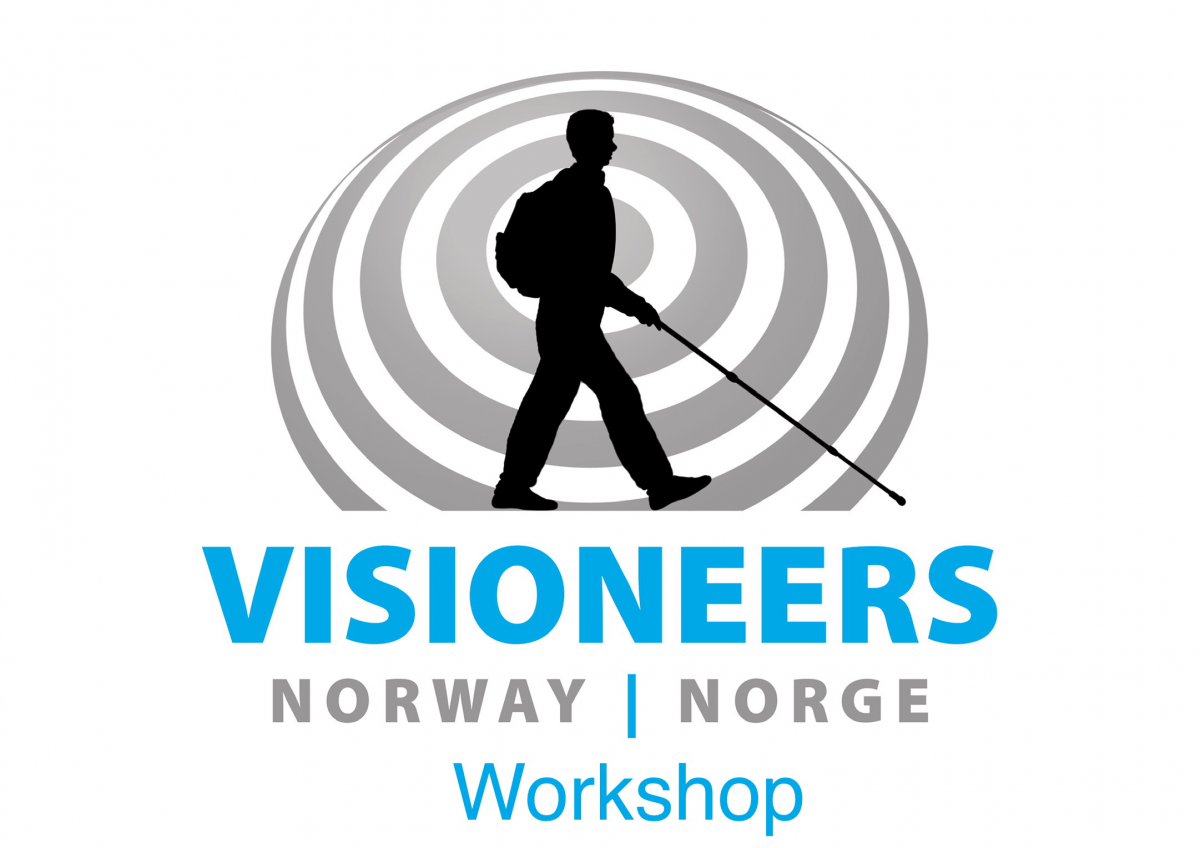 Bilde er Visioneers Norway sin logo med teksten «workshop»