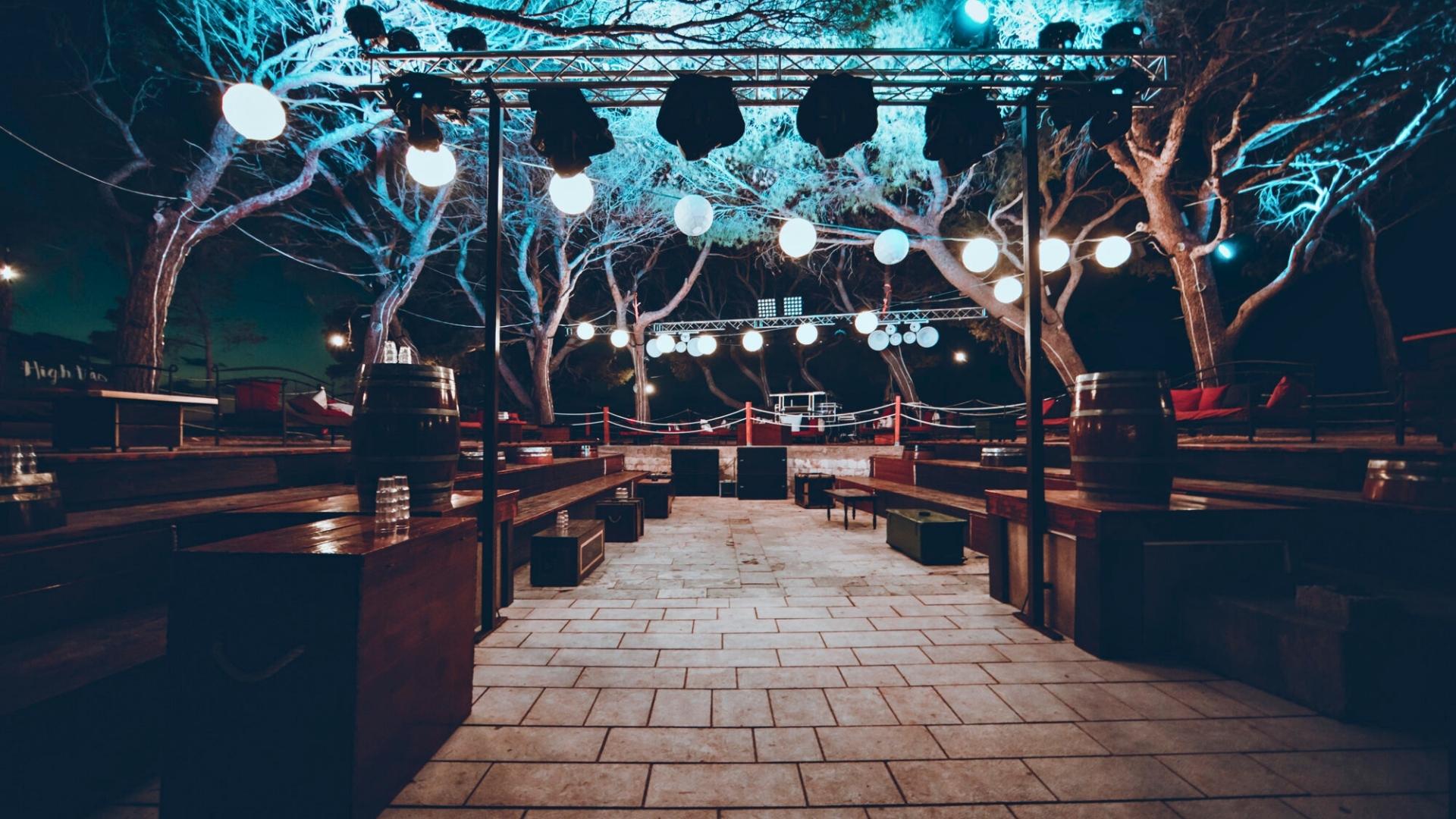 exterior of fort george night club in vis croatia