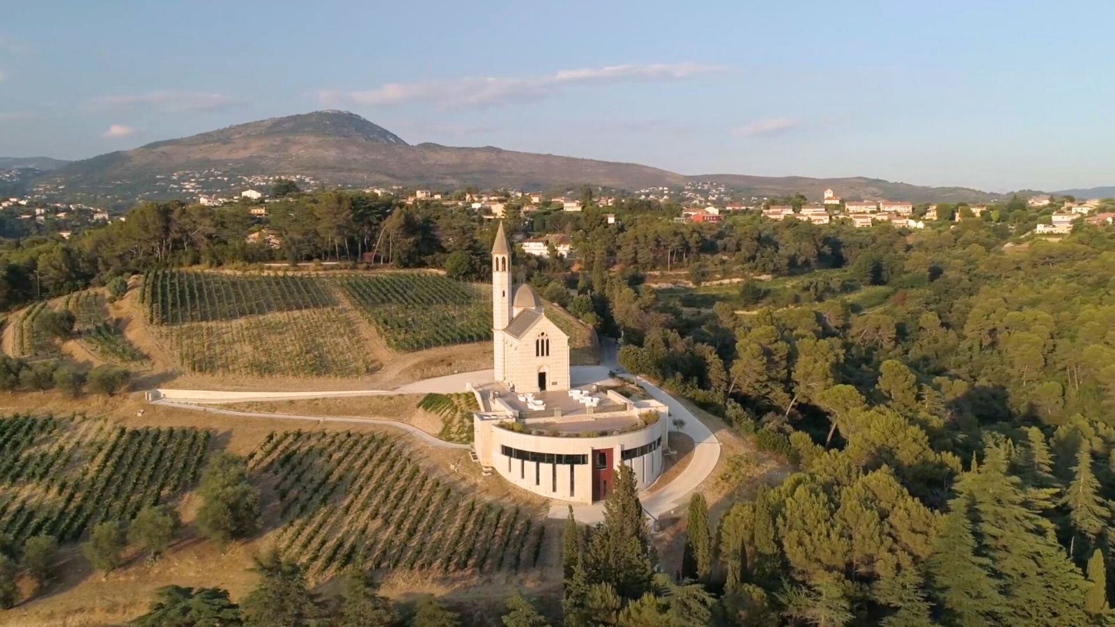 aerial view of the Chateau de Bellet in france