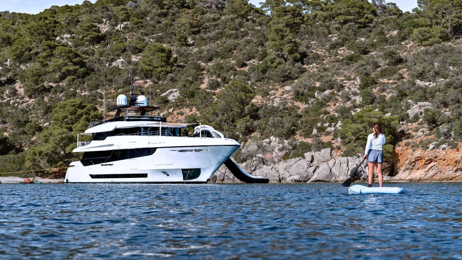 yacht charter in greece paddling