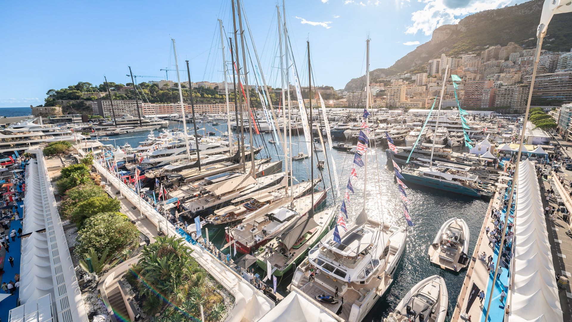 sailing yachts anchored at the monaco yacht show