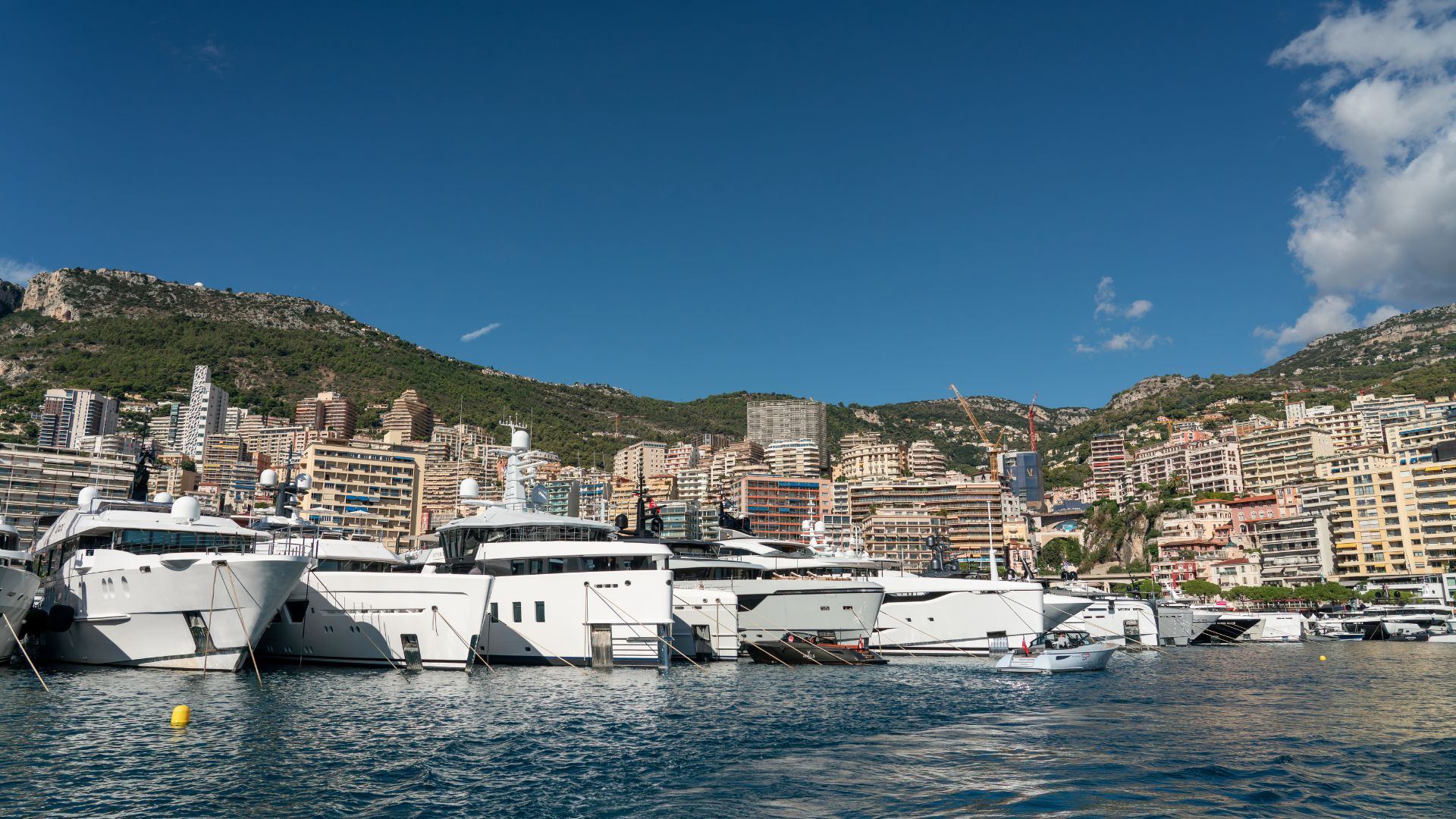 iyc yachts anchored at the monaco yacht show
