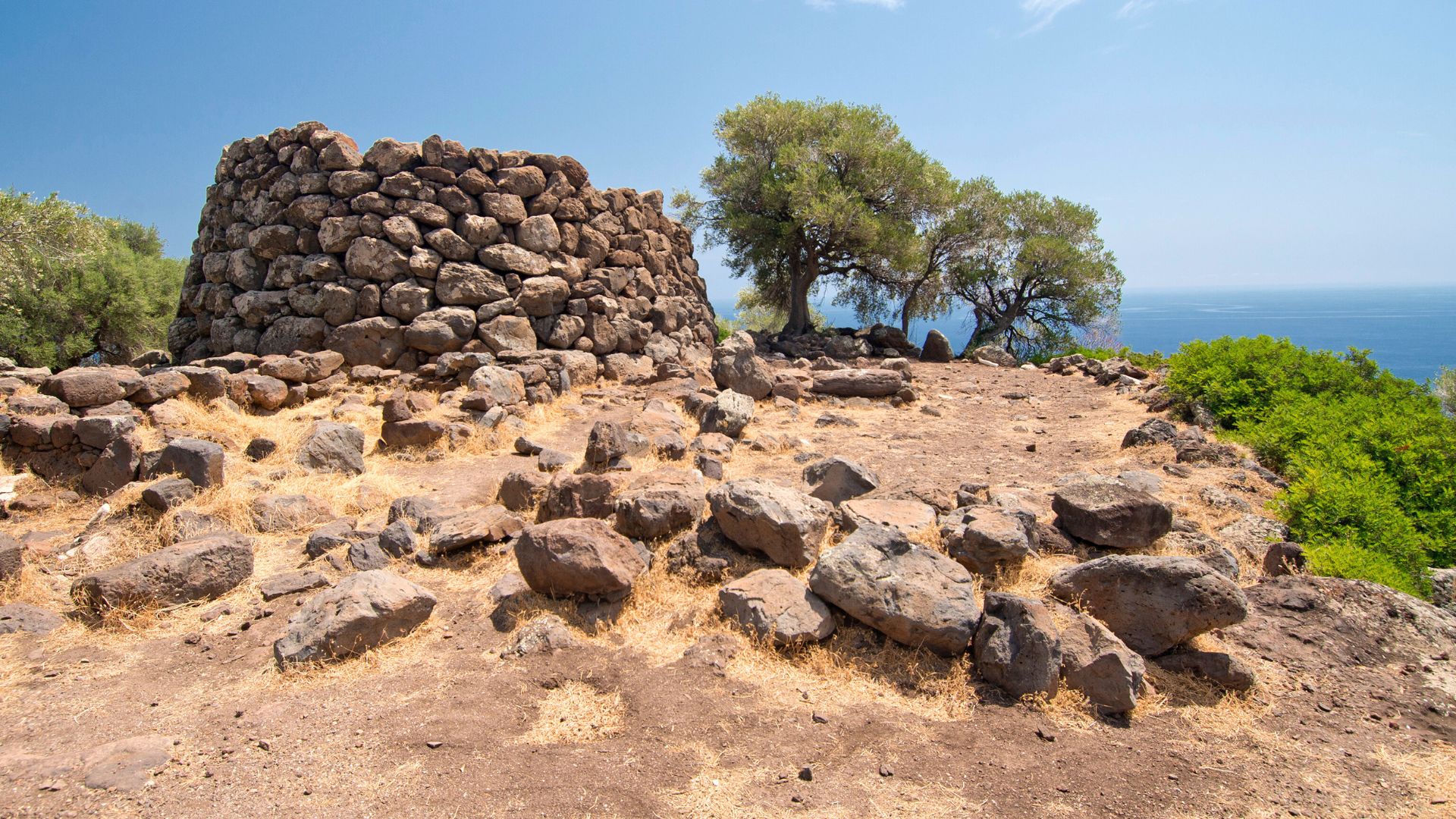 The ruins of the Nuraghe Mannu sardinia