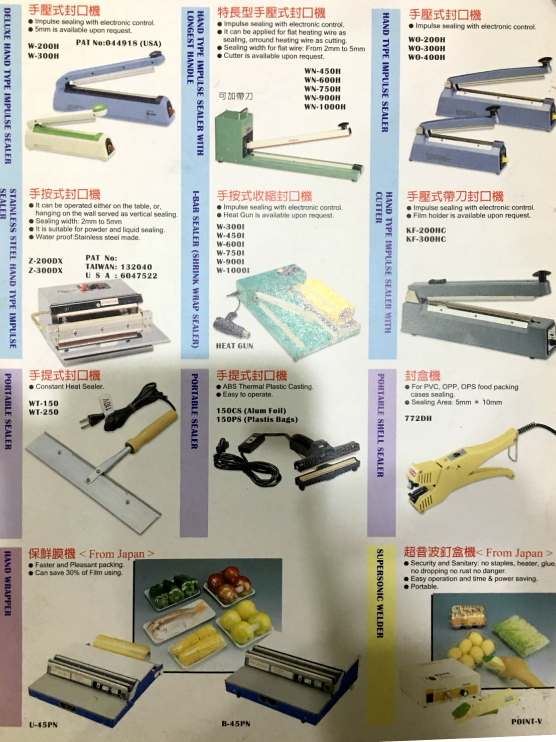 各式包裝材料/機器總匯