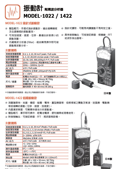 振動計1022/1422