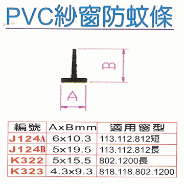 各型PVC紗窗防蚊條