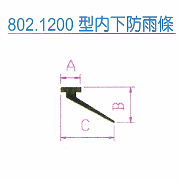 802.1200型內下防雨條