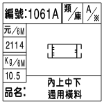 編號：1061A