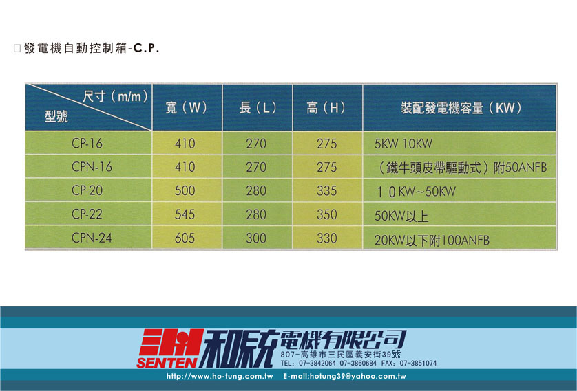 發電機自動控制箱-C.P