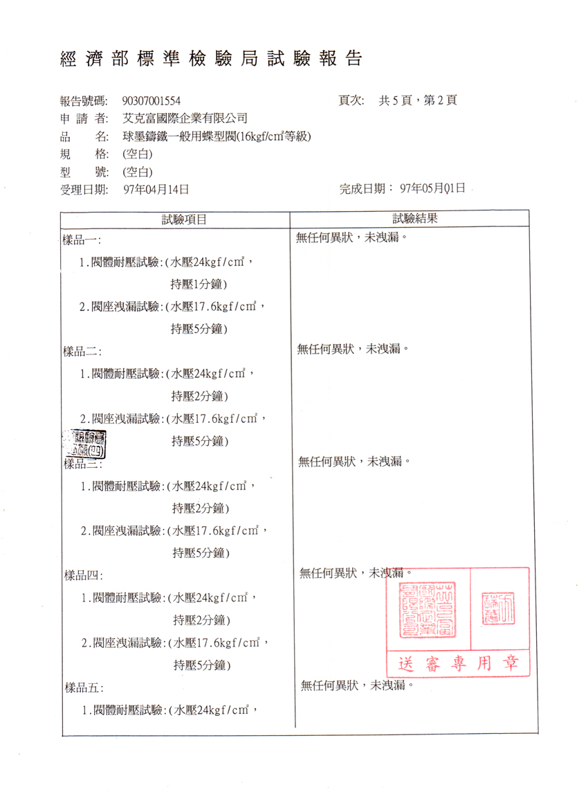 一般用蝶型閥(16kg)2吋至12吋-2