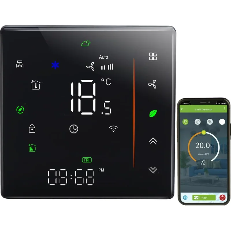 MOES WiFi Smart Fan Coil Thermostat (2-Pipe 240V)