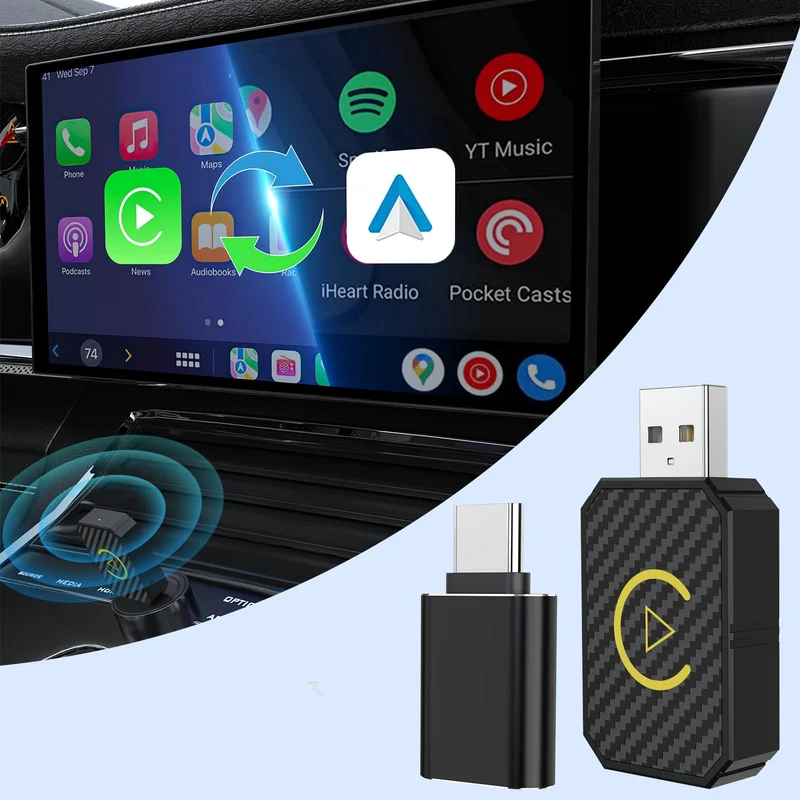 Wireless Apple CarPlay / Android Auto USB Adapter