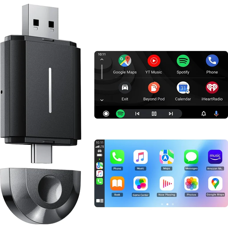 Image 2 of Wireless Apple CarPlay / Android Auto USB Adapter