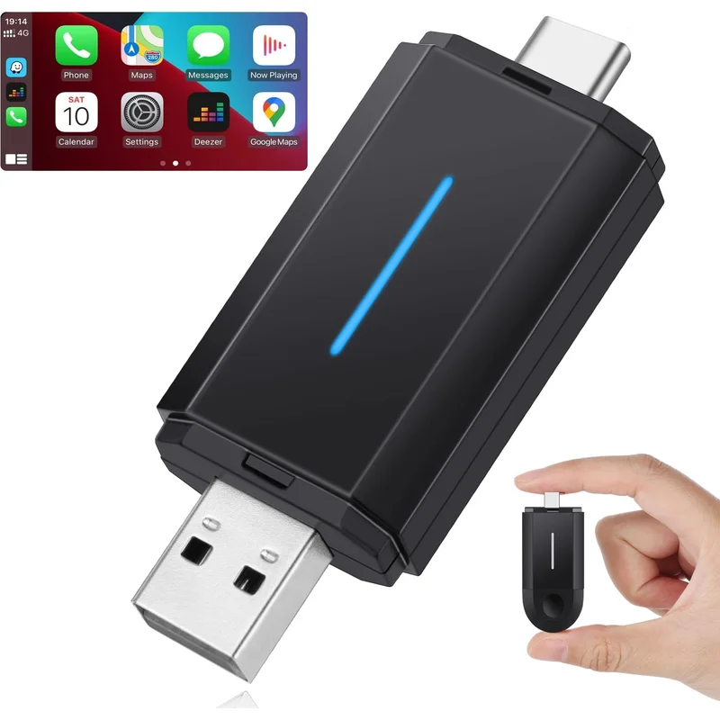 Image 3 of Wireless Apple CarPlay / Android Auto USB Adapter
