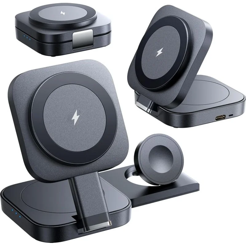 LISEN 3-in-1 Foldable MagSafe Wireless Charging Station