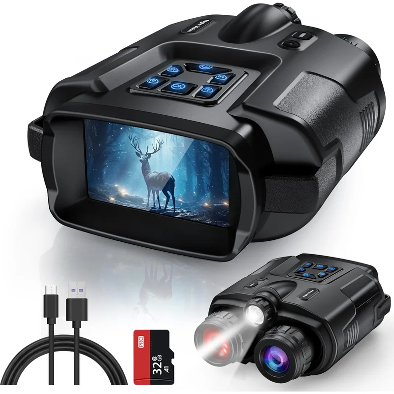 Image 3 of Night Vision Binoculars 2.5K Ultra HD Digital Infrared Goggles