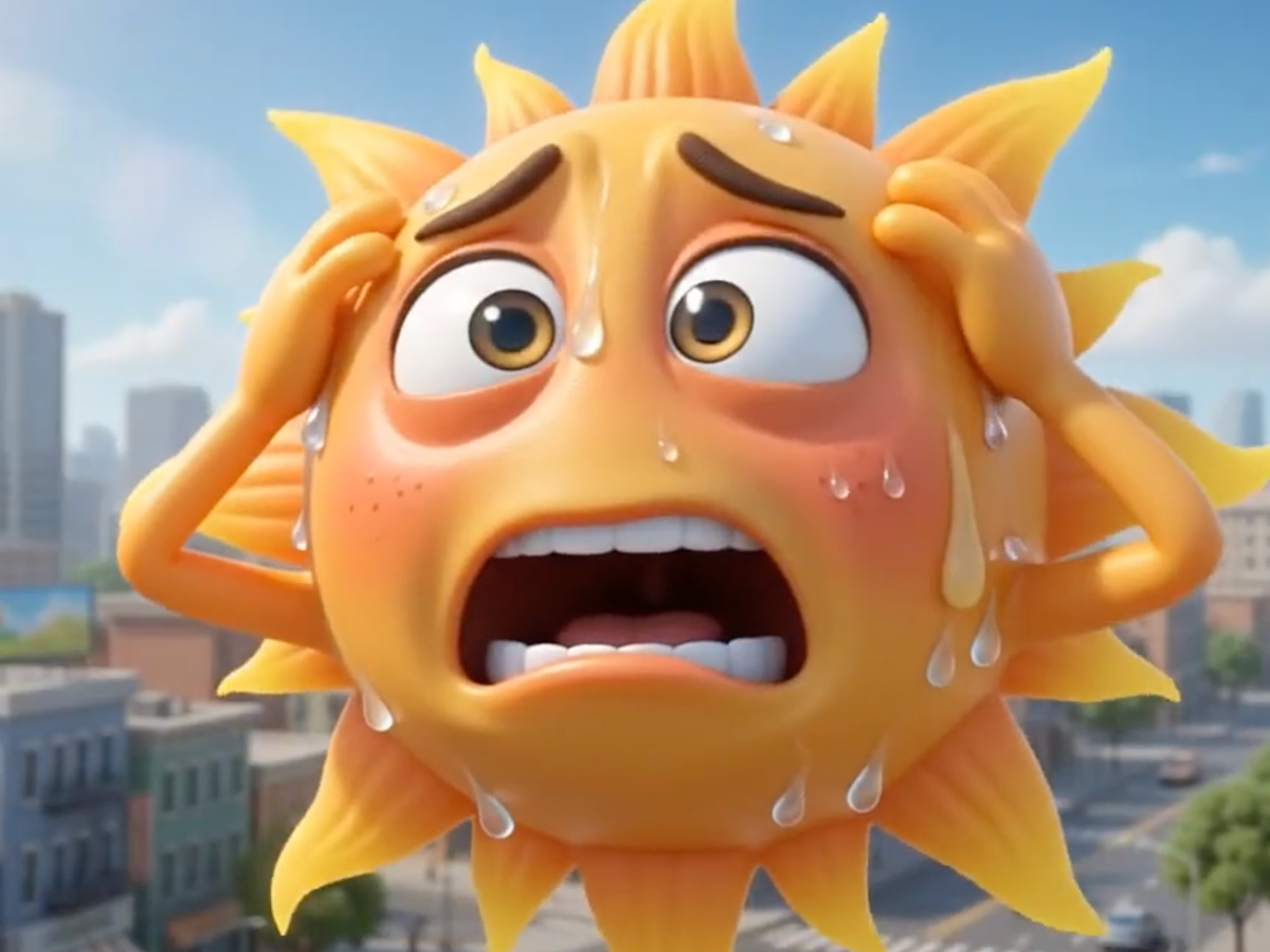 【震驚！】今天全台熱到……連太陽自己都中暑了？！☀️🥵