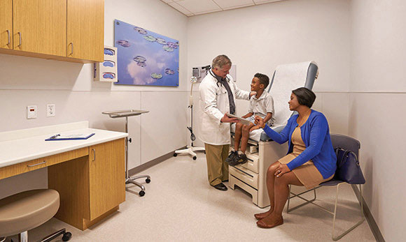 Patient being treated at a UHealth Jackson Urgent Care location