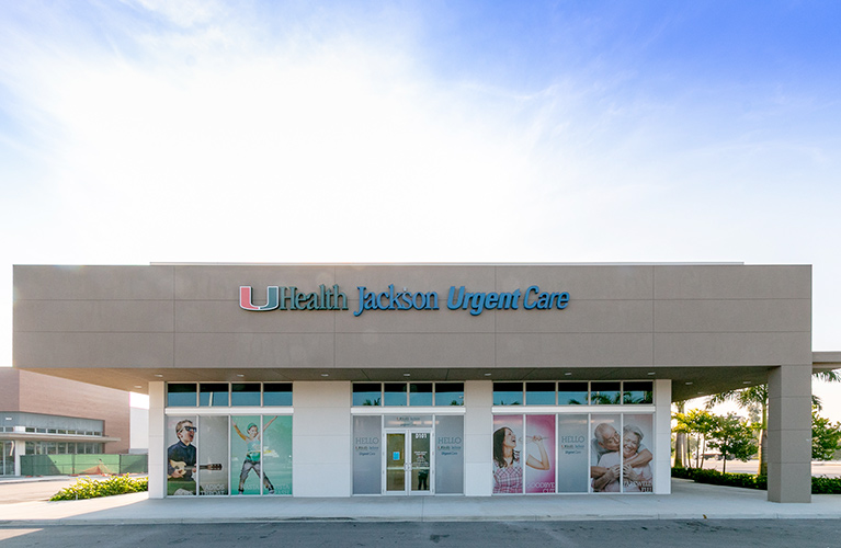 Storefront of Jackson Urgent Care in Doral