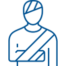 Icon of an person with an injured arm