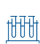 Icon of three blue lab tubes
