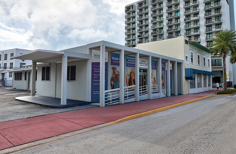 An external image of a one floor building