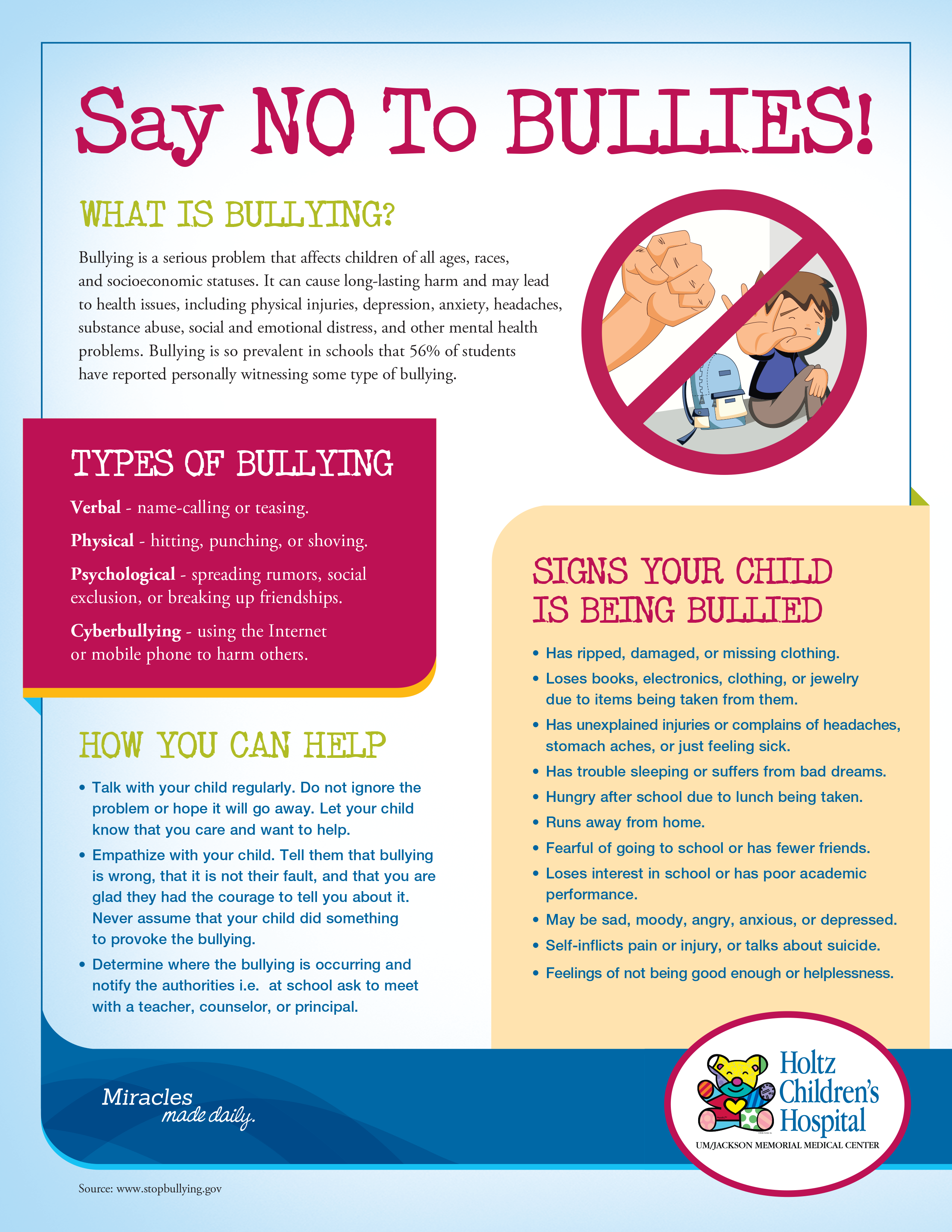 Bullying at school: Signs your child is being bullied - Children's Health