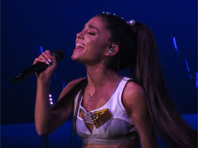 Picture of Ariana Grande singing