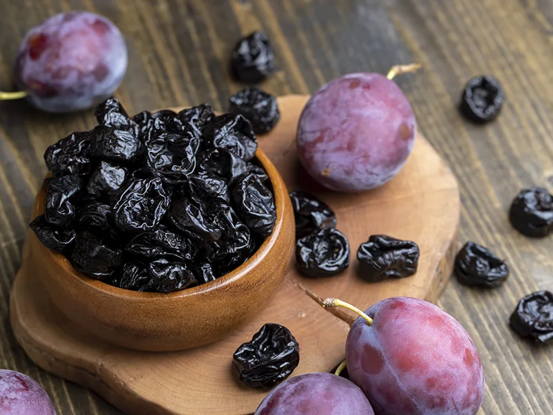 Prunes on a table
