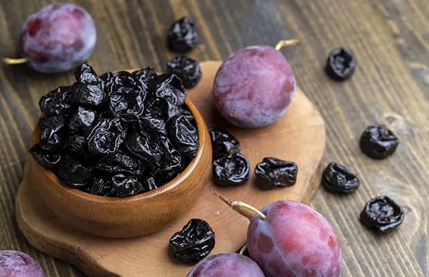 Prunes on a table