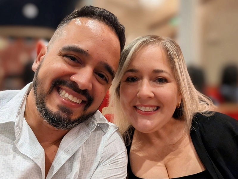 Selfie of a man and a woman