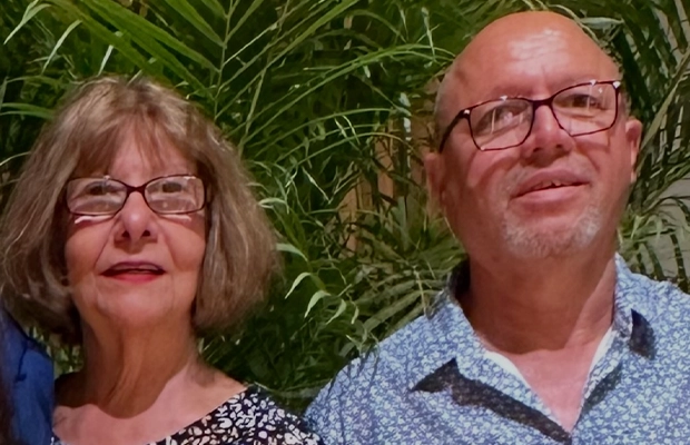 Close-up of a man and a woman