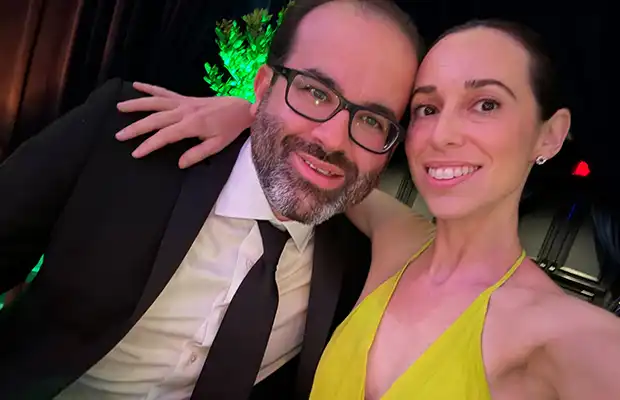 A selfie of a couple